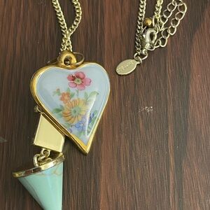 Floral Heart Pendant Necklace